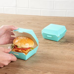 Boîte à hamburger <span class=keywords><strong>en</strong></span> carton ondulé personnalisée, recyclable, pour la vente <span class=keywords><strong>en</strong></span> gros, la restauration rapide, la vente <span class=keywords><strong>au</strong></span> <span class=keywords><strong>d</strong></span>étail, la <span class=keywords><strong>boulangerie</strong></span>, l'emballage alimentaire - Product Image 4