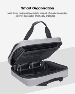 Échantillon gratuit, classeur à fermeture éclair classique professionnel BSCI, classeur à anneaux ronds de 2 pouces avec fermeture éclair et poche frontale - Product Image 3