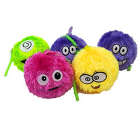 Balle en peluche moelleuse avec pompon émoticône FUZZY BALL EMOT (15 cm)