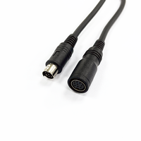 Cable de Video DB9 D-SUB de 9 Pines a Terminal S Mini Din de 8 Pines, Cable de Comunicación RS232 Mini Din de 8 Pines MD 8P para Programación PLC para PC