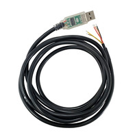 1,8 M USB a RS232 CABLE FIN NEGRO Cable Ftdi RS232 Nivel UART Señales 0,0 3,3 Cable para programación