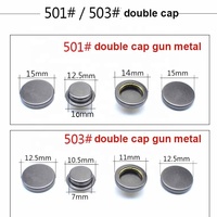 Botón a presión de metal de 4 piezas con resorte, redondo y cuadrado, de latón y acero inoxidable, de 12 mm y 15 mm, con grabado personalizado, para ropa y cascos.