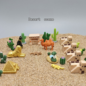 Vente en Gros Simulation Miniature Désert Ancienne Architecture Château Pyramide Sphinx Scène Modèle Ornement Décoratif - Product Image 3