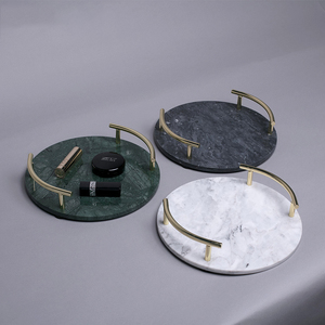 Coffee Table Ceramic <strong>Decorative</strong> <strong>Tray</strong> Breakfast Marble Serving <strong>Trays</strong> Perfume <strong>Tray</strong> for <strong>Dresser</strong> - Product Image 2
