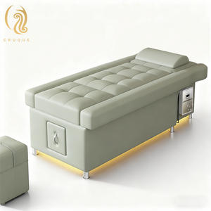 سرير شامبو وتدليك كهربائي فاخر وعصري قابل للتخصيص، مزود بحوض سبا للرأس وحمام للقدمين ومسند ظهر قابل للرفع والإمالة - Product Image 2