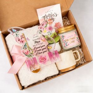 Set de Regalo para el Día de la Madre, Manta Acogedora, Vela Aromática, Decoración Acrílica, Caja de Regalo para la Relajación de Mamá, Regalos de Cumpleaños para Mujeres - Product Image 1