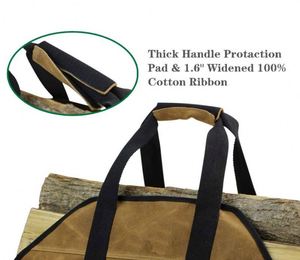 Muestra gratuita: Bolsa de transporte de leña de nailon encerado de alta resistencia y calidad, para leña, para uso comercial al por mayor - Product Image 5