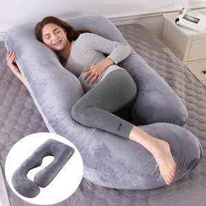 Lightweight U-Shaped Full Body Nursing Pillow for Pregnant Women <b>Memory</b> & Massage Features for Hotel & Camping Use <b>Foam</b> Filled - Product Image 1
