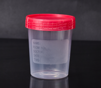 Gobelet de prélèvement d'échantillons d'urine jetable Chengdu HBY 120 ml en PP avec bouchon à vis, 250 pièces/boîte pour usage en laboratoire