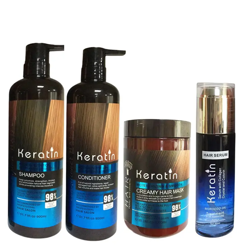Produits capillaires à la kératine, masque capillaire à la kératine, meilleur traitement, ensemble de shampoing et d'après-shampoing à la kératine