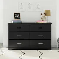 Commode de rangement à 6 tiroirs, table de chevet pour chambre à coucher, commode en bois laqué