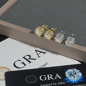 <span class=keywords><strong>Orecchini</strong></span> <span class=keywords><strong>Pendenti</strong></span> <span class=keywords><strong>da</strong></span> 8mm in Argento Sterling 925 con Moissanite VVS, Gioielli alla Moda per <span class=keywords><strong>Uomo</strong></span> e Donna - Product Image 2