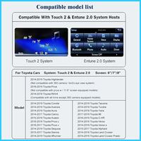 Carplay inalámbrico y decodificador automático Android para Toyota Tundra/RAV4/Highlander/4Runner/Tacoma/Camry/Avalon/Prius/Sienna 2014-2019