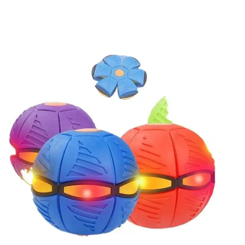 यूएफओ उड़ान तश्तरी गेंद जादू 3 और 6 रोशनी चमकदार इंटरएक्टिव खिलौना के लिए आउटडोर खेल कद्दू बाल प्रकाश खिलौना