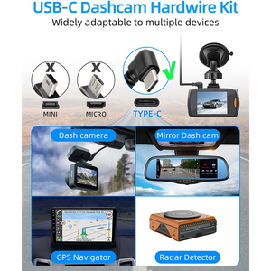 ชุดสายไฟ OBD เป็น Type-C สำหรับกล้องติด<span class=keywords><strong>รถ</strong></span>ยนต์ รองรับไฟ DC 12V-24V เป็น 5V 3A พร้อมระบบป้องกันแรงดันต่ำ - Product Image 4