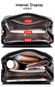 Small <b>Square</b> Bag Zipper Fashion PU Bags for Ladies Girls Custom Designer Handbag Women Single Shoulder Hand Bags Handbags - Product Image 5