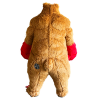 Costume gonflable d'ours boxeur, mascotte de parade, personnage adulte, cosplay animal, anniversaire, fête d'Halloween, événement, ensemble en peluche
