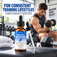 Créatine monohydrate liquide en marque privée OEM, boissons énergétiques pures, compléments nutritionnels sportifs, gouttes de créatine, créatine liquide