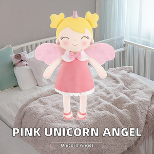 Peluche Unicorno Angelo GAGAKU 43cm, Imbottito in Cotone PP e Poliestere, Regalo per Battesimo Bambina 0-24 Mesi, Rosa - Product Image 3