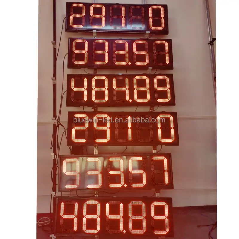 10" 888.88 RED/GREEN/WHITE COLOR Gas price LED signs