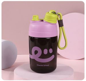 ขวดน้ำหลอดดูดป้องกันการตกแบบพกพาขนาด 550 มล. สำหรับกิจกรรมกลางแจ้ง - ถ้วยหลอดดูดน้ำสองชั้น - Product Image 3