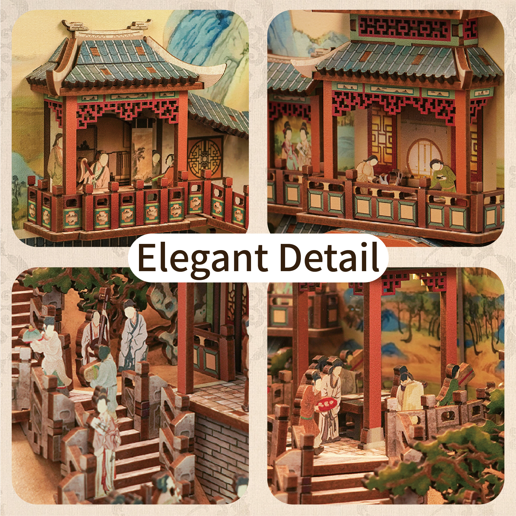 Tonecheer 2023 Song Dynasty Culture 3D Puzzle - DIY Fun