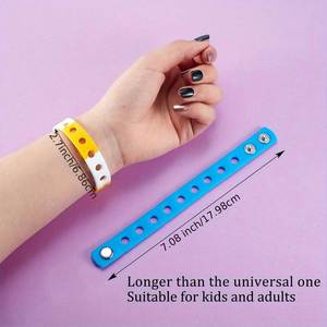 Adjustable Silicone Wristba with <b>Cute</b> Rubber Charm <b>Bracelets</b> Kids Custom Logo Swimming Event Identification Birthday Presents - Product Image 4