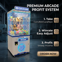 Machine à griffes pour magasin de jeux, attrapeur de peluches commercial, grue personnalisée, lecteur de paiement NFC, accepteur de pièces et de billets, lecteur de pièces