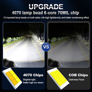 Feux de croisement <span class=keywords><strong>LED</strong></span> pour voiture <span class=keywords><strong>3</strong></span> couleurs K68, contrôle par application, H1 H4 H7 140W 30000 lumens 12V, universels, phares 880 9005 9006 - Product Image 5