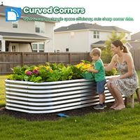 Vente en gros, promotion : Bacs à légumes surélevés en fer galvanisé pour l'extérieur, jardinières métalliques écologiques pour le jardinage