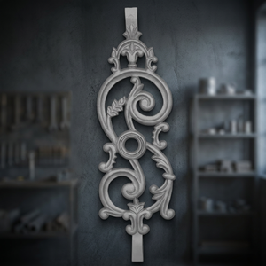 Ventana de Rejilla sin Marco de Aluminio y Hierro Fundido Moderna, Resistente a la Oxidación, Superficie Pulida, Montaje en Suelo, Decorativa para Balcón, 5 Años de Garantía - Product Image 1