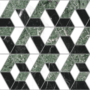 Vente flash : carrelage en porcelaine effet marbre géométrique 3D poli 800x800 mm pour sols commerciaux - Product Image 1