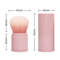 Récipient de poudre libre miroitant de luxe naturel de crème solaire de corps simple rétractable avec couvercle d'applicateur rechargeable de brosse