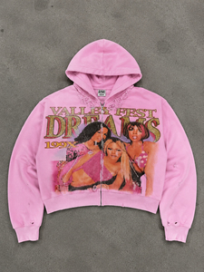 ODM Polyester/Cotton <strong>Fleece</strong> Zip-Up Hoodie Embroidered Digital Printed Distressed Design Oversized Fit for <strong>Men's</strong> Winter <strong>Jacket</strong> - Product Image 2