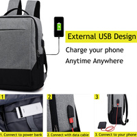 Sac à dos pour ordinateur portable, fin, élégant, résistant, imperméable, pour homme