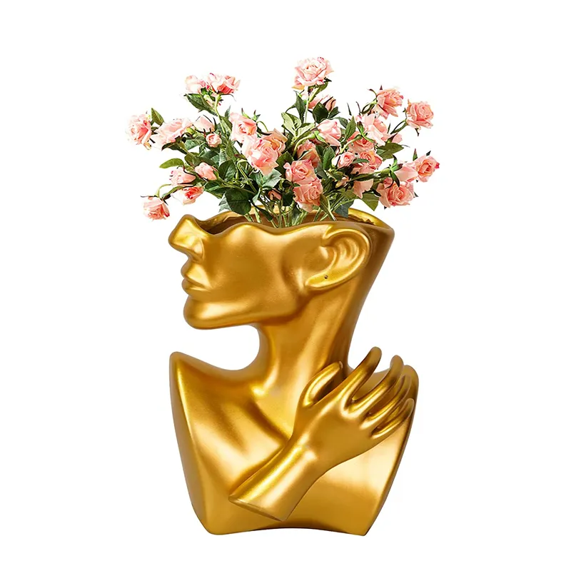 Vase buste épaule visage beauté résine décoration maison style moderne