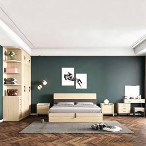 Juego de Dormitorio Personalizado 3 Estrellas con Cama Plegable, Mesita de Noche, Cama para Estudiantes, Resistente al Agua y Duradero, para Mujeres, Niños y Villas - Product Image 2