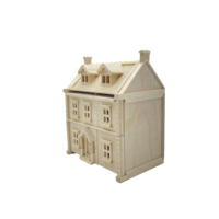 Maison de poupée en bois 1:12 bricolage style inachevé kit Miniature