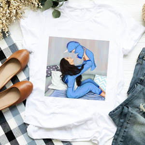 Maycaur T-<span class=keywords><strong>shirt</strong></span> da Donna con Stampa Cartoon Mamma Figlio Figlia, Maglietta Casual da Donna con Grafica - Product Image 6