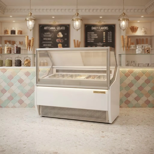 Precio de fábrica: Vitrina expositora de pasteles, máquina de repostería, vitrina expositora de helados de vidrio, congelador, refrigerador - Product Image 3