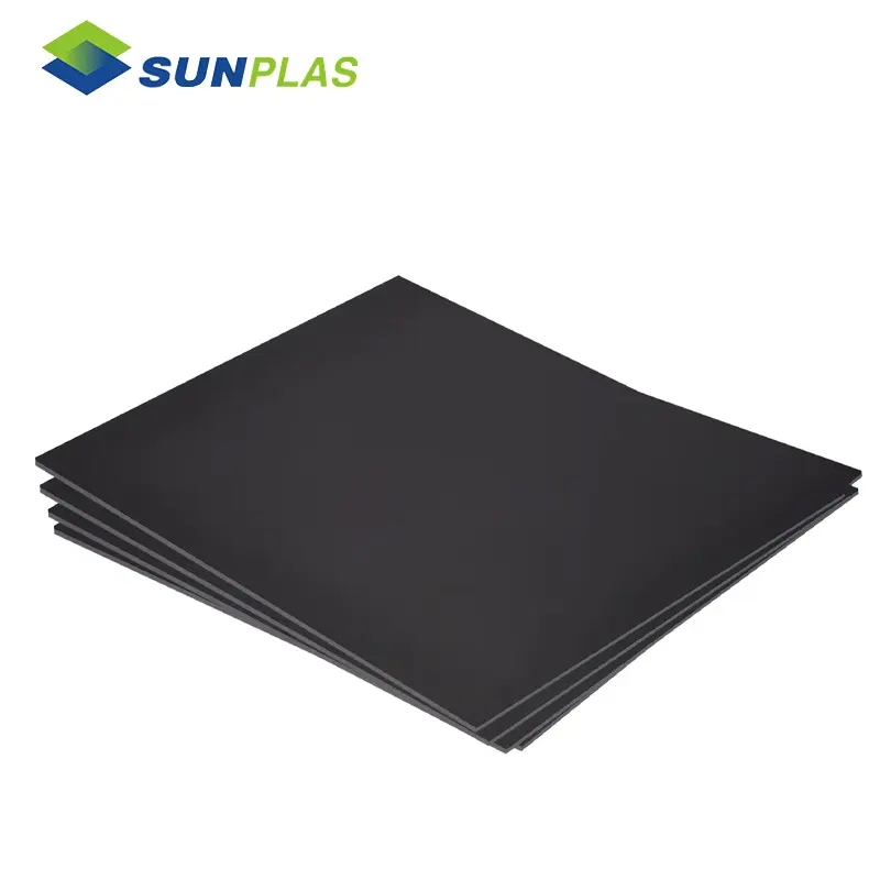 Sunplas feuille de plastique ABS noir feuille d'abs en plastique ignifuge pour la fabrication de valises