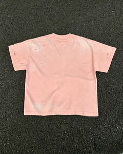 Camiseta de Manga Corta Oversize Rosa para Hombre, Cuello Redondo, Color Sólido, 100% Algodón Jersey, Corte Ajustado - Product Image 2