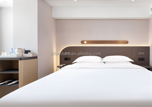 Custom Modern Hotel Bed with Laminate Wood <b>Headboard</b> King Size Platform Bed Frame Guest Room Furniture for Budget Hotel Motel - Product Image 3