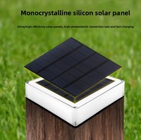 Lampe solaire à LED moderne pour poteaux, adaptée aux clôtures/portails, lampe solaire pour poteaux extérieure avec RGB, facile à installer, étanche IP68
