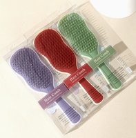 Peigne à coussin d'air en forme de feuille de bananier pour femmes, pour massage, coiffage, démêlage et soin doux du cuir chevelu