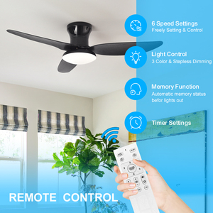 High Quality DC Motor Modern Living Room <b>Remote</b> <b>Control</b> 5 Speeds Wooden Blades Mute Led Ceiling <b>Fan</b> Light Ceiling <b>Fan</b> Makers - Product Image 2