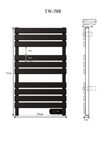 Porte-serviettes chauffant <span class=keywords><strong>en</strong></span> aluminium, fabrication directe usine, 15 ans d'expérience, certifié CE RoHS pour l'Europe - Product Image 6
