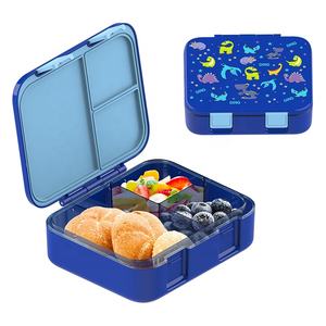 Kinder-Lunchbox & Plastik-Süßigkeitenbox - OEM/ODM Niedliche Cartoon-Drucke 3-Fach Unterteilte Auslaufsichere Lebensmittelbehälter BPA-frei LFGB/FDA-geprüft - Product Image 1