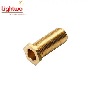 Mamilo hexagonal para iluminação de bronze, alta qualidade, para lâmpada sw12 * 25 m10 * 1 redondo