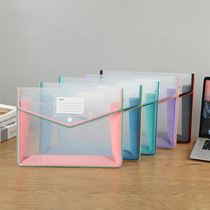 Grande capacità PP cartella scatola di File per ufficio e uso dello studente impermeabile custodia pulsante per la selezione della carta prodotti di archiviazione FC - Product Image 1